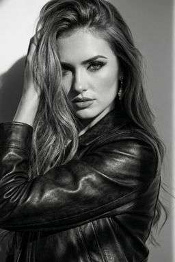 Anna 2 Skorts Leather - B&W Minimalist Wall [VAR:0]